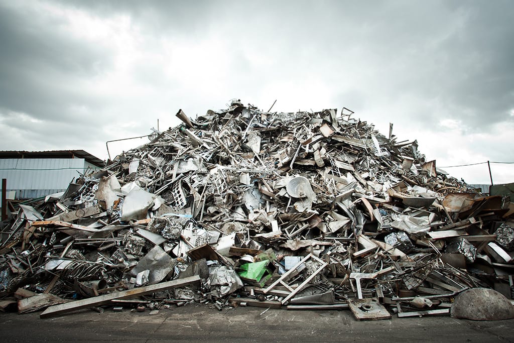 Scrap metal for recycling