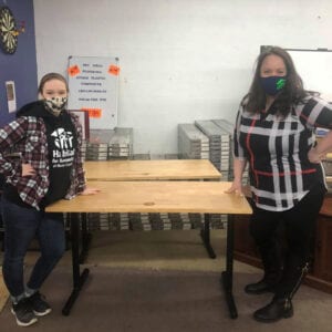 Stocking the showroom at the Habitat for Humanity Store